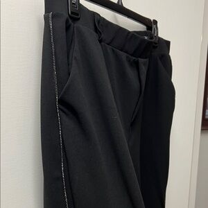 Women's dress pants with rhinestone detailing